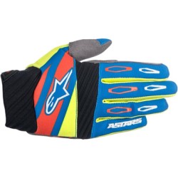 Guanti ALPINESTARS TECHSTAR (AZZURRO-FLUO-ROSSO)
