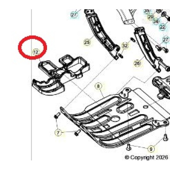 GOMMA Piastra Paramotore Motore BETA SINCRO