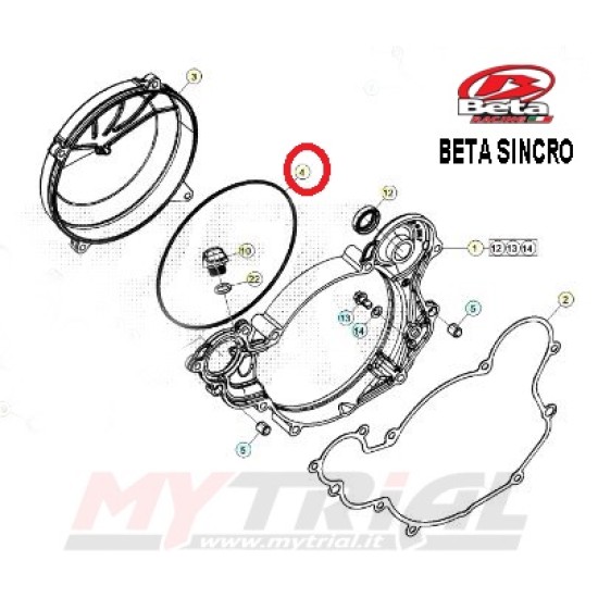 ORING Coperchio Frizione BETA SINCRO 2026-2027