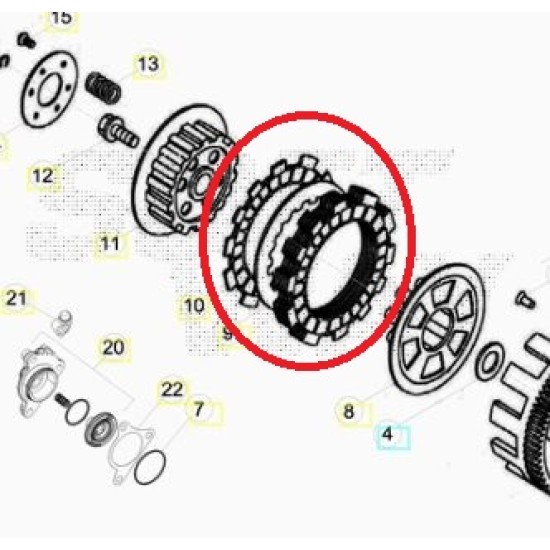 Frizione Completa BETA EVO 80, 2016/2023