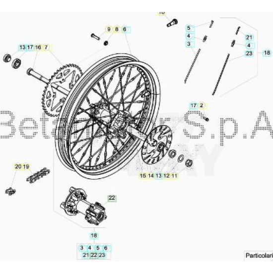 Cerchio Posteriore BETA EVO 2009-2023 (Nero)