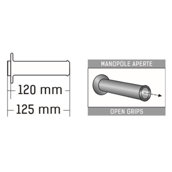 Manopole DOMINO RACING Forate (Rosso - Bianco) A450