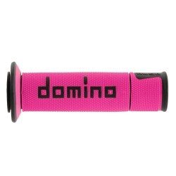 Manopole DOMINO RACING Forate (Fucsia - Nero) A450