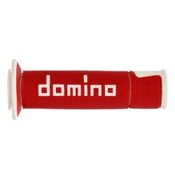 Manopole DOMINO RACING Forate (Rosso - Bianco) A450