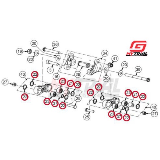 Kit Cuscinetti per Leveraggio GAS GAS 2019-2025