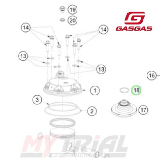 Oring INSERTOTESTA/CANDELA GAS GAS 2015-2024 (ORIGINALE)