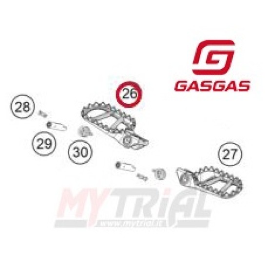 Pedana Destra GAS GAS 2023-2025 GP-RACING