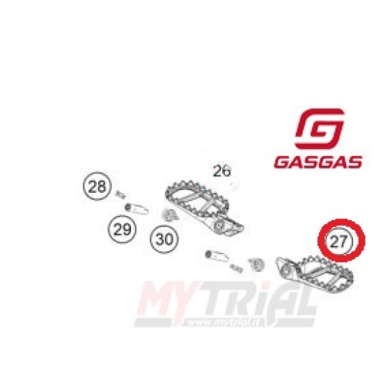 Pedana Sinistra GAS GAS 2023-2025 GP-RACING