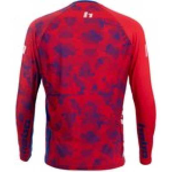 Completo Maglia e Pantalone HEBO RACE PRO (Rosso-Azzurro)
