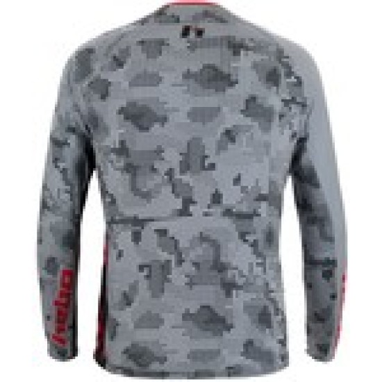 Maglia HEBO RACE PRO (Grigio-Rosso)