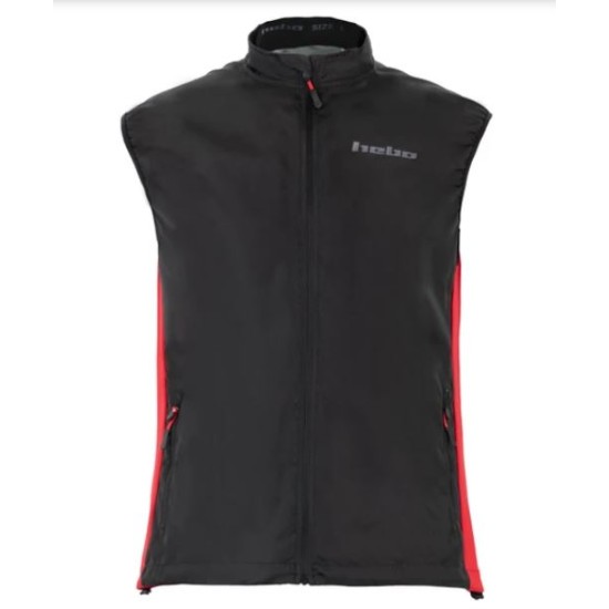 Gilet Antivento HEBO NERO-ROSSO