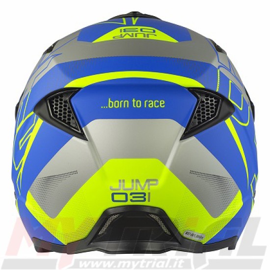 Casco MOTS UP (Azzurro-GialloFluo)