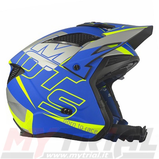 Casco MOTS UP (Azzurro-GialloFluo)