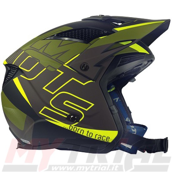 Casco MOTS UP (Verde-GialloFluo)