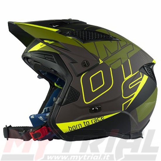 Casco MOTS UP (Verde-GialloFluo)