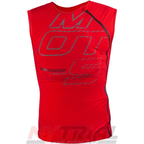 Gilet Traspirante con Protezione Paraschiena MOTS (Rosso)