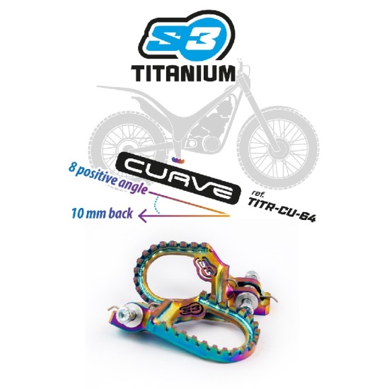 Pedane S3 CURVE in TITANIO
