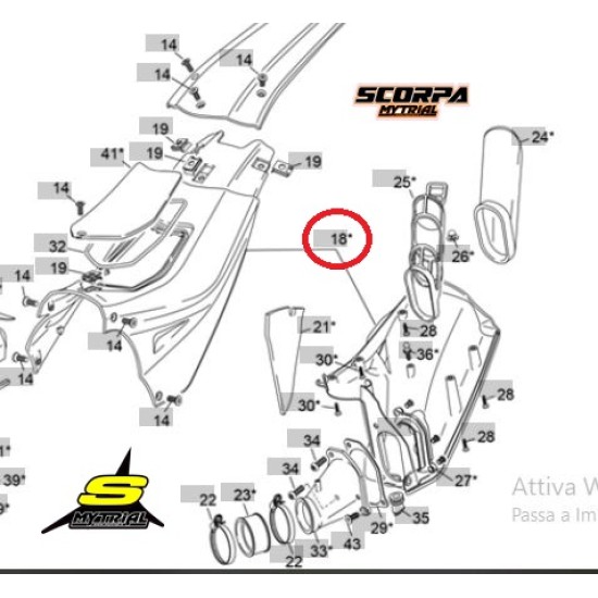 Cassa Filtro COMPLETA: SHERCO 2023 - SCORPA 2023