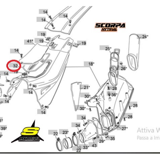Guarnizione Coperchio Cassa Filtro SHERCO 2023 - SCORPA 2023