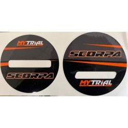 KIT Adesivi Coperchi Volano e Frizione SCORPA 15-22 (GRIGIO - NERO)