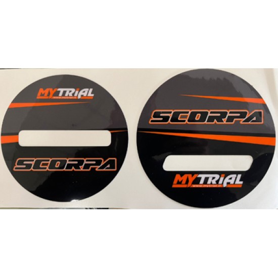KIT Adesivi Coperchi Volano e Frizione SCORPA 15-22 (GRIGIO - NERO)
