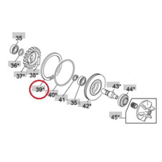 Clip Pompa Acqua SHERCO-SCORPA 2023 (clip grande)