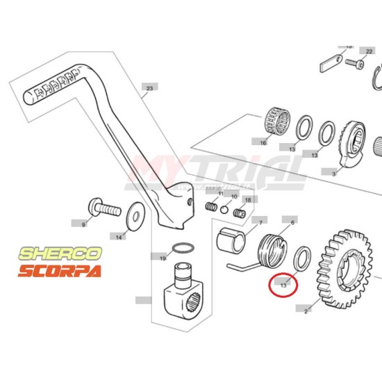 Paraolio Messa in Moto SHERCO 1999-2022, SCORPA 2010-2022