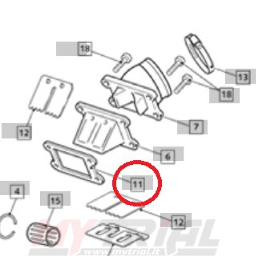Guarnizione Pacco Lamellare SHERCO 1999-2013, SCORPA 2011-2013