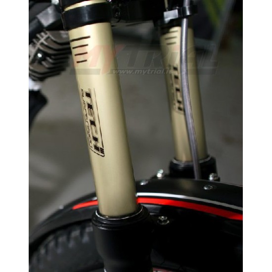 Stelo Forcella Destra TECH in Alluminio ORO con Scritta TECH