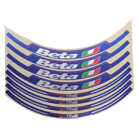 Kit Adesivi Cerchi BETA EVO FACTORY - MYTRIAL (Azzurro Anodizzato)