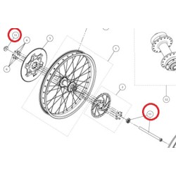 Perno Completo Ruota posteriore TRS MINITRIAL ELETTRICA 20