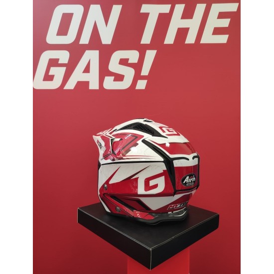 Kit adesivi per casco GAS GAS - AIROH TRR (bianco.rosso)
