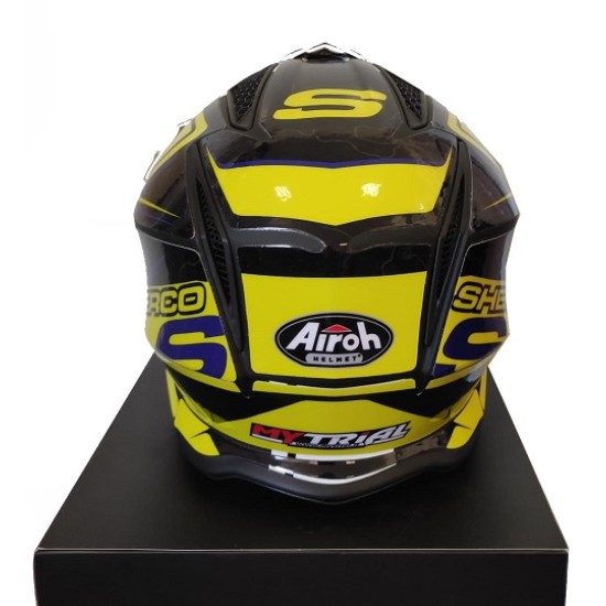 KIt Adesivi per Casco SHERCO -AIROH TRR (Giallo-blu)