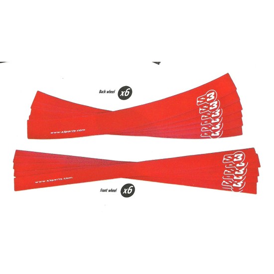 Kit Adesivi Cerchi S3 (Arancione Fluo)