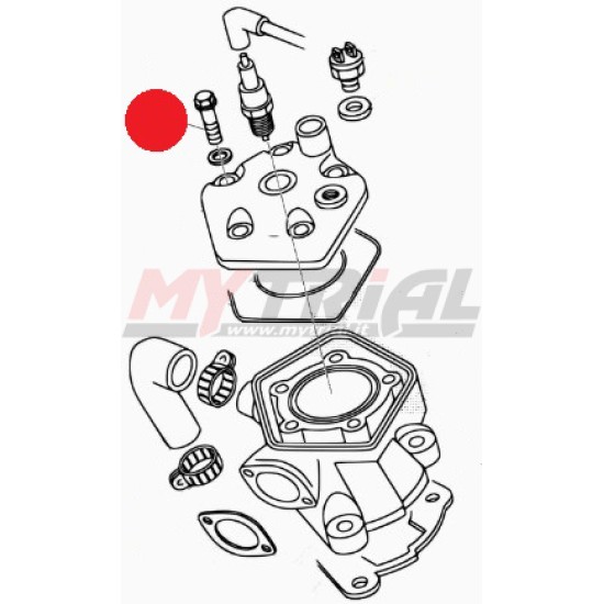 Bullone Coperchio Testa BETA EVO 80cc / REV