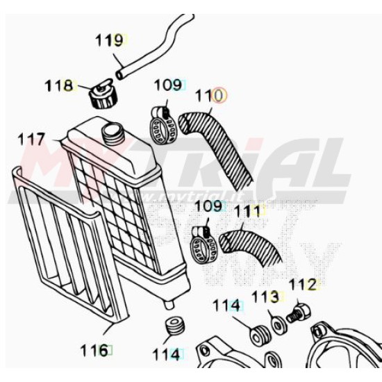 Tubo Radiatore Superiore BETA 80cc