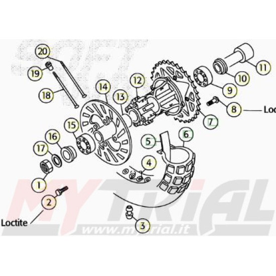 Distanziale Interno Mozzo Post. BETA REV 04-08 2T e 4T