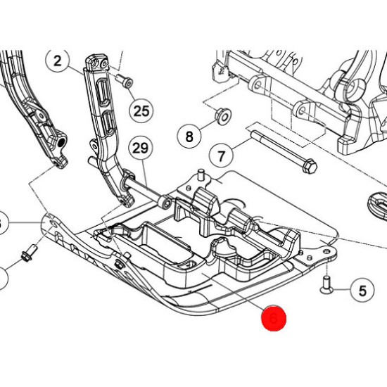 Gomma Piastra Sotto Motore Beta Evo 2t, 2009-2024