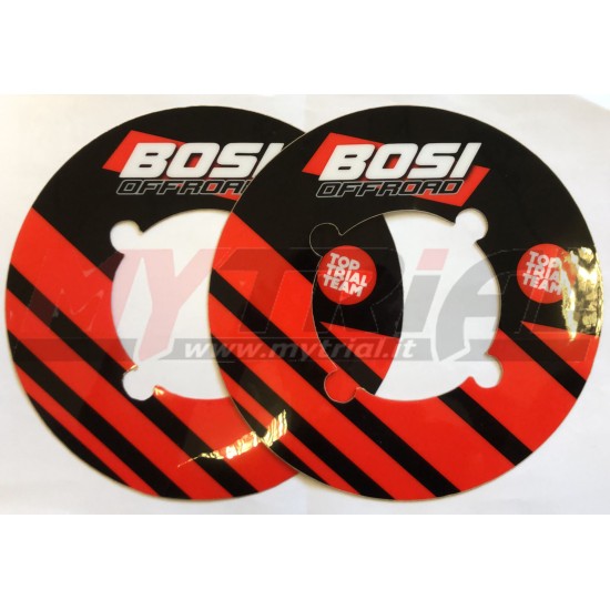 Adesivi Corona BOSI 41/44 ROSSO/NERO (TopTrialTeam)