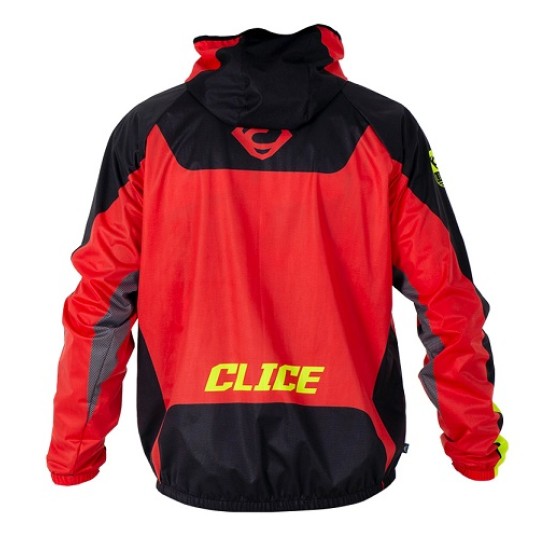 Giacca Antivento/Impermeabile CLICE  (Black-Red)