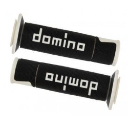 Manopole DOMINO RACING Forate (NERO & BIANCO) A450