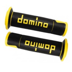 Manopole DOMINO RACING Forate (NERO & GIALLO) A450