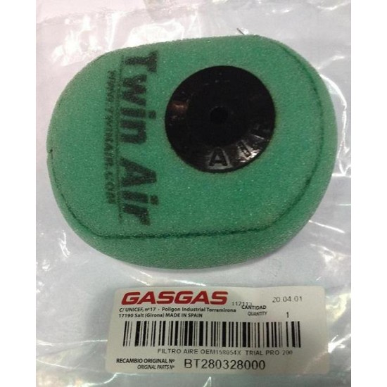 Filtro Aria Gas Gas 02-22 (Twin-air)