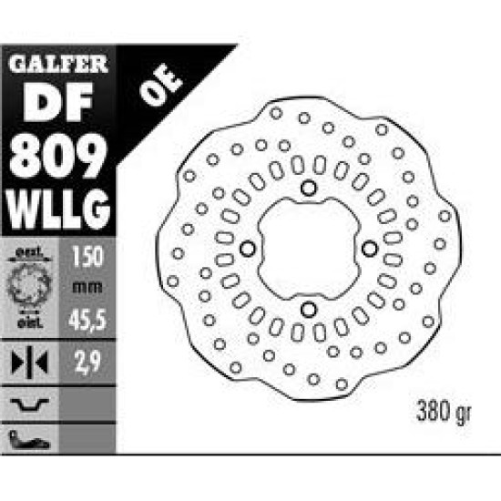 Disco Freno Posteriore GALFER RACING GasGas-Sherco-Jotagas-Montesa-Vertigo-TRS