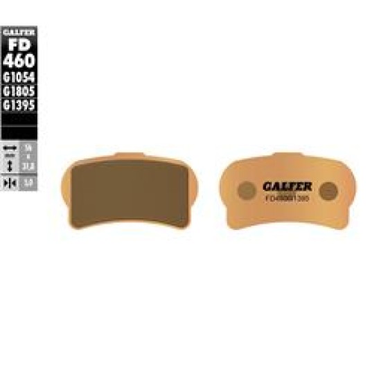 Pastiglie Freno GALFER FD460 (Braktec Sinterizzata)