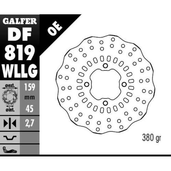 Disco Freno Posteriore  GALFER RACING Beta Evo