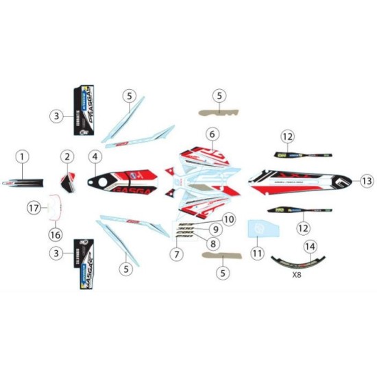 Adesivi Cassa Filtro GAS GAS GP 2019