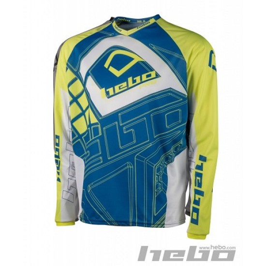 Completo MAGLIA E PANTALONE HEBO PRO 19 (Azzurro-GialloFluo))