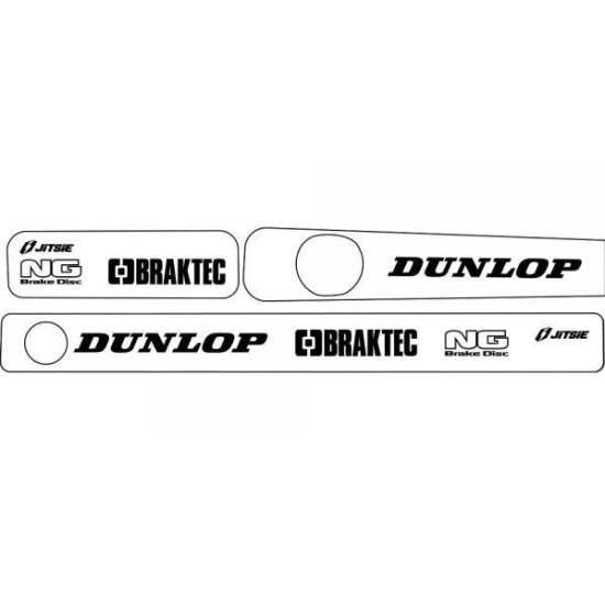 Adesivi Forcellone JITSIE MONTESA 4RT 05-19 (Bianco - Dunlop)