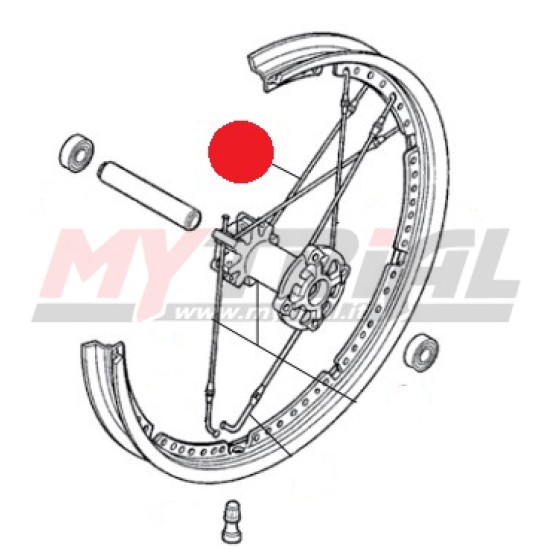 Raggio Lungo Ruota Posteriore MONTESA 4RT (Lato Disco)(Originale)